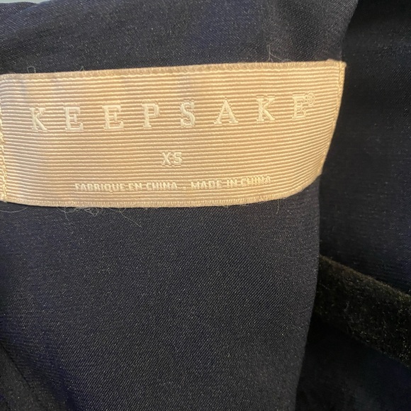 Keepsake Engage Navy Blue Lace Long Sleeve Dress XS - Picture 6 of 8